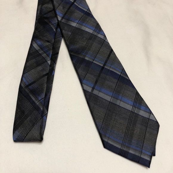 Mens Neck Tie Kenneth Cole Men’s Warehouse Blue and Gray NEW!! WITH TAG - Picture 1 of 6